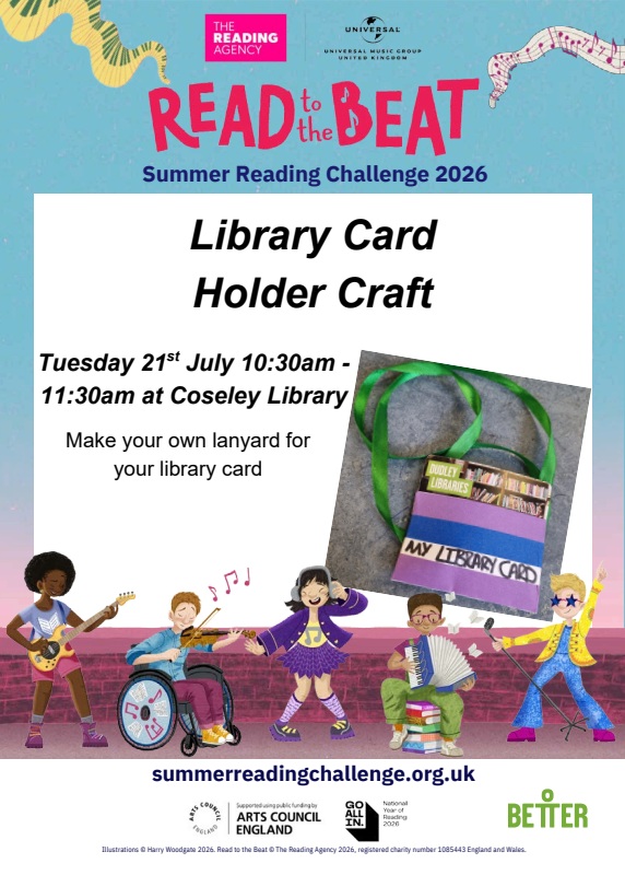 Coseley Library - Summer Reading Challenge: Library Card Holder